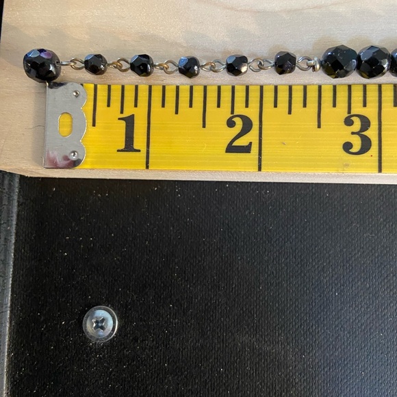 Vintage Black Faceted Glass Necklace❣️ - Picture 6 of 8